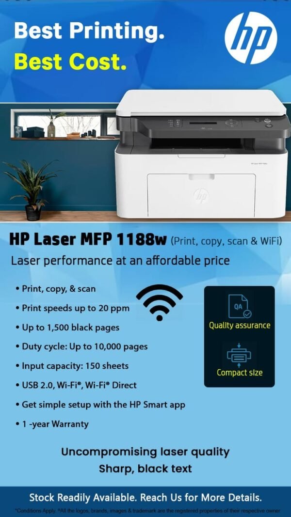 HP Laserjet 1188w Multi Function Printer