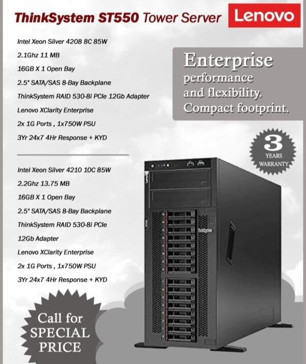 Lenovo ThinkSystem ST550 Tower Server